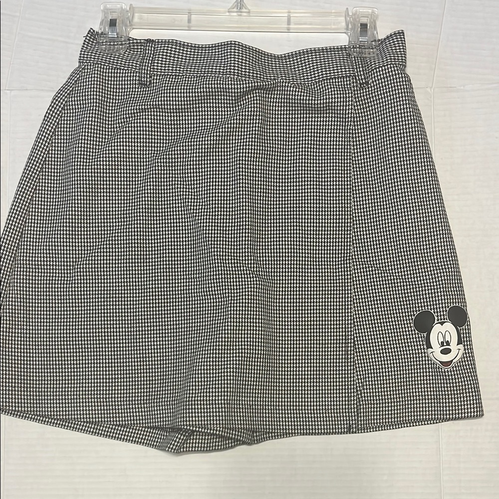 Disney Black and White Checkered Women's Shorts